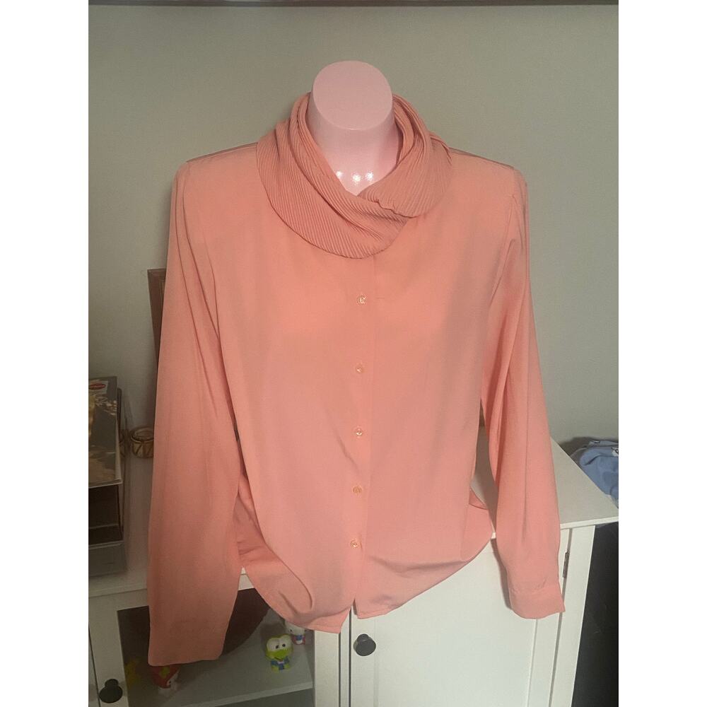 Jordan Peach Pink Cowl Neck Blouse